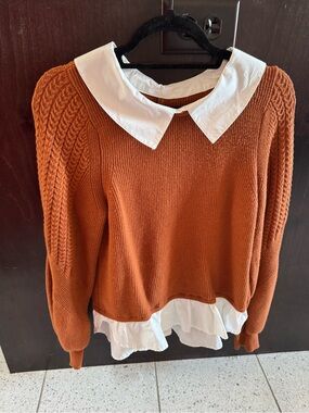 ✨Anthropologie Maeve Sweater with White Collar Detail✨